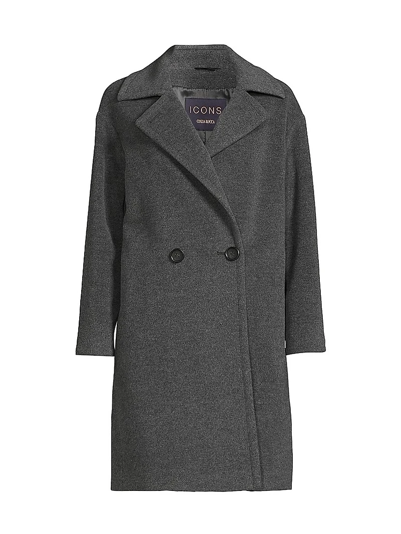 Wool-Cashmere Double-Breasted Coat