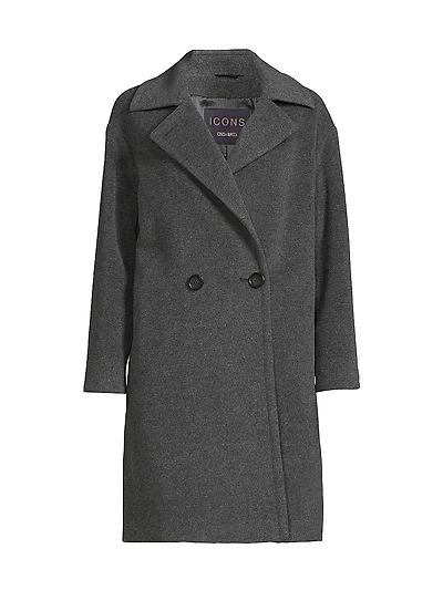 Wool-Cashmere Double-Breasted Coat