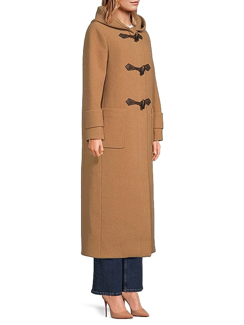 Wool Hooded Toggle Coat