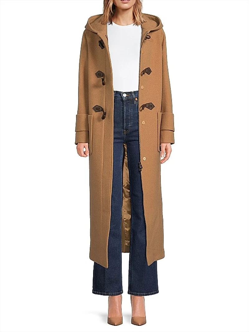 Wool Hooded Toggle Coat