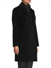 Wool-Blend Single-Breasted Coat