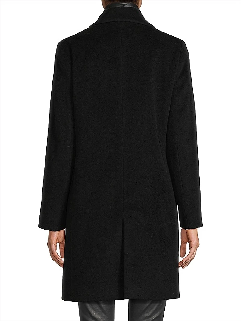 Wool-Blend Single-Breasted Coat