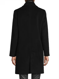 Wool-Blend Single-Breasted Coat
