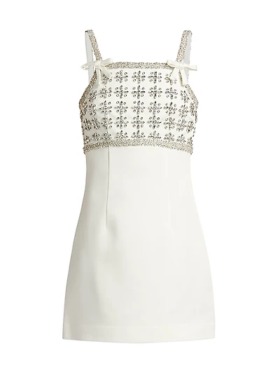 Lia Embellished Crêpe Minidress