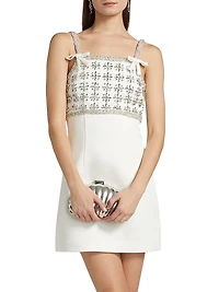 Lia Embellished Crêpe Minidress