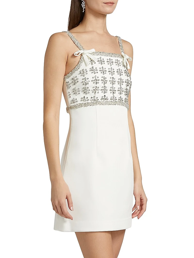 Lia Embellished Crêpe Minidress