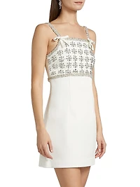Lia Embellished Crêpe Minidress