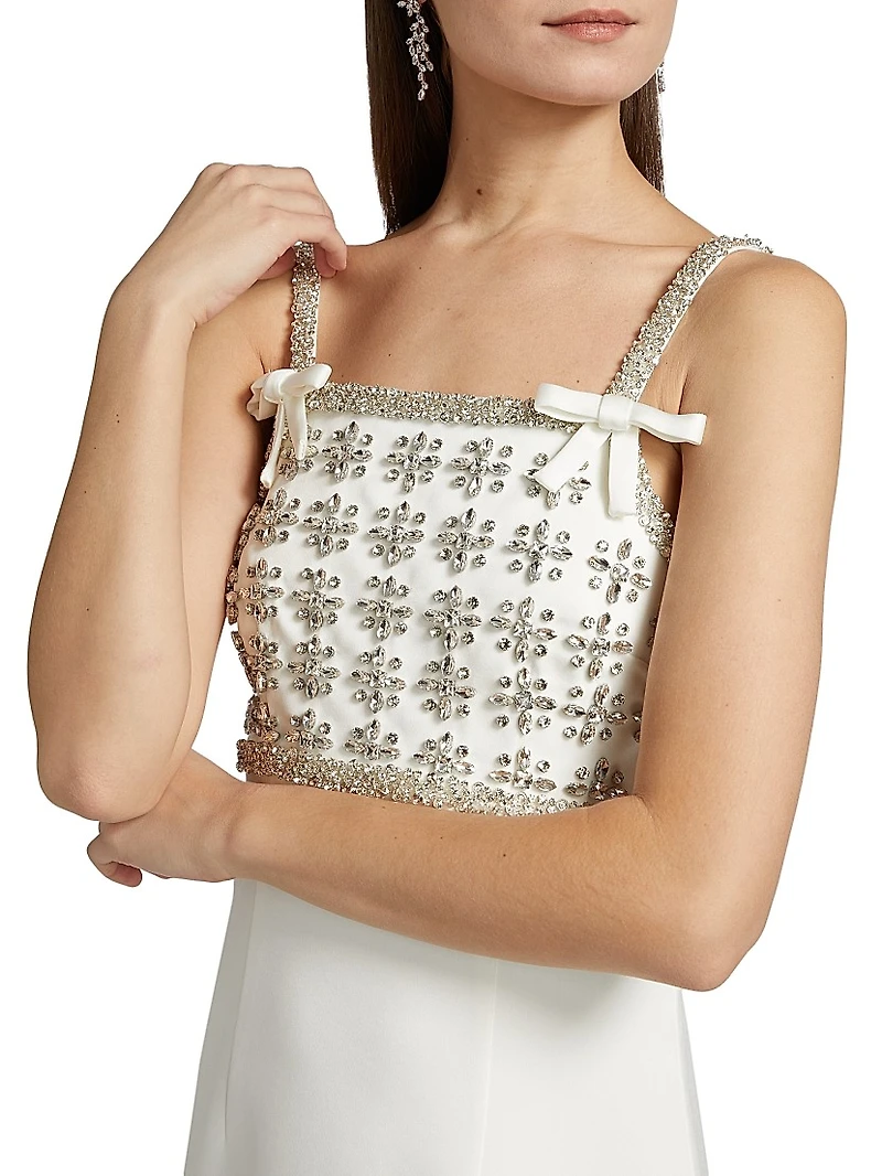 Lia Embellished Crêpe Minidress