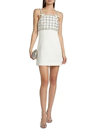 Lia Embellished Crêpe Minidress