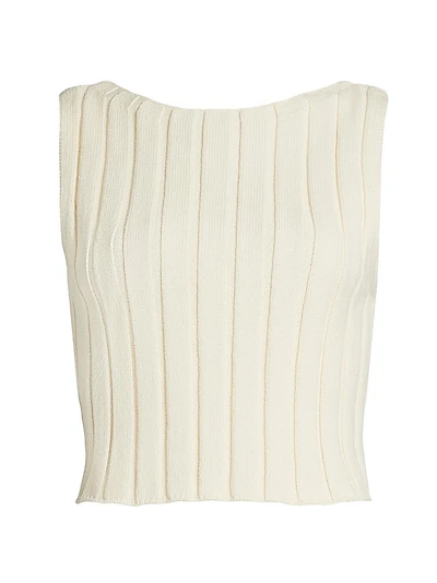 Callie Cotton Rib-Knit Sweater Tank