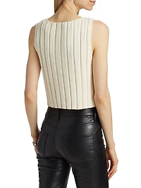 Callie Cotton Rib-Knit Sweater Tank