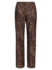 Gale Satin Mid-Rise Bias Pants