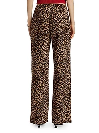 Gale Satin Mid-Rise Bias Pants