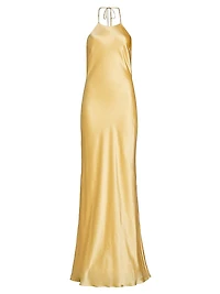 Jeany Silk Halter Gown