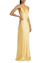 Jeany Silk Halter Gown