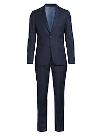 Tailored-Fit Two-Button Wool Suit