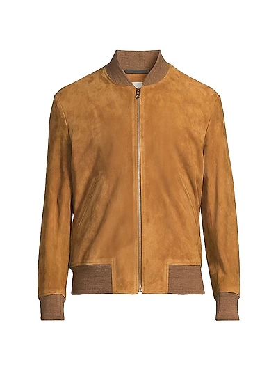 Suede Bomber Jacket