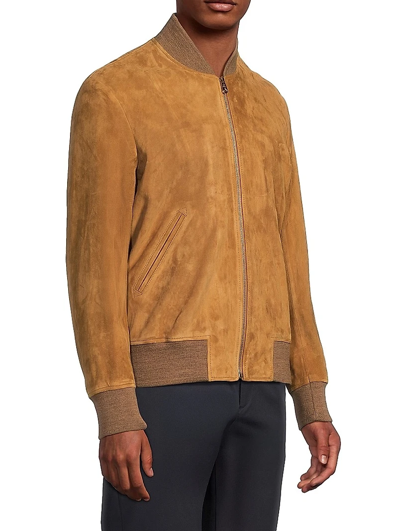 Suede Bomber Jacket