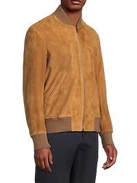 Suede Bomber Jacket