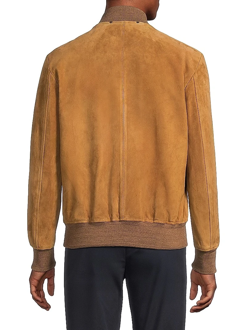 Suede Bomber Jacket