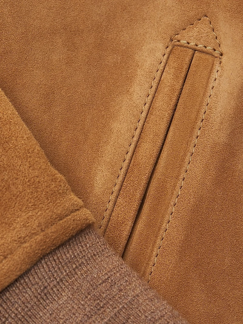 Suede Bomber Jacket