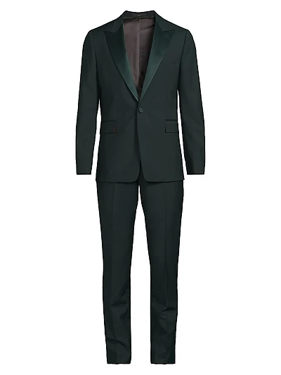 Evening Wool-Blend Single-Breasted Suit