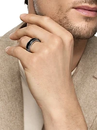 Beveled Band Ring Titanium