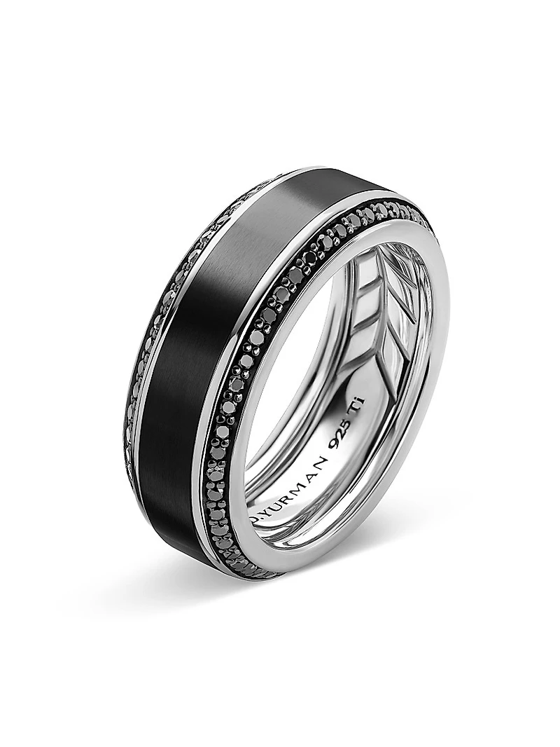 Beveled Band Ring Titanium