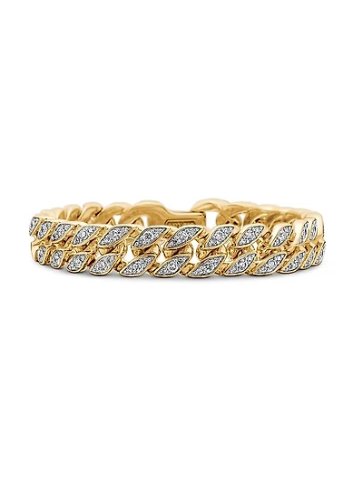 Curb Chain Bracelet in 18K Yellow Gold