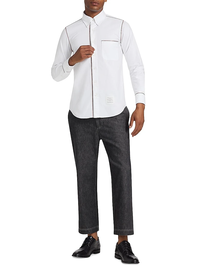 Cotton Straight-Fit Oxford Shirt