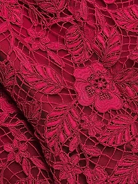 Floral Lace Off-the-Shoulder Cocktail Dress