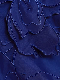 Floral Lace One-Shoulder Gown