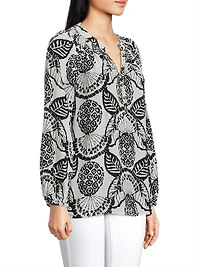 Elsa Silk Print Top