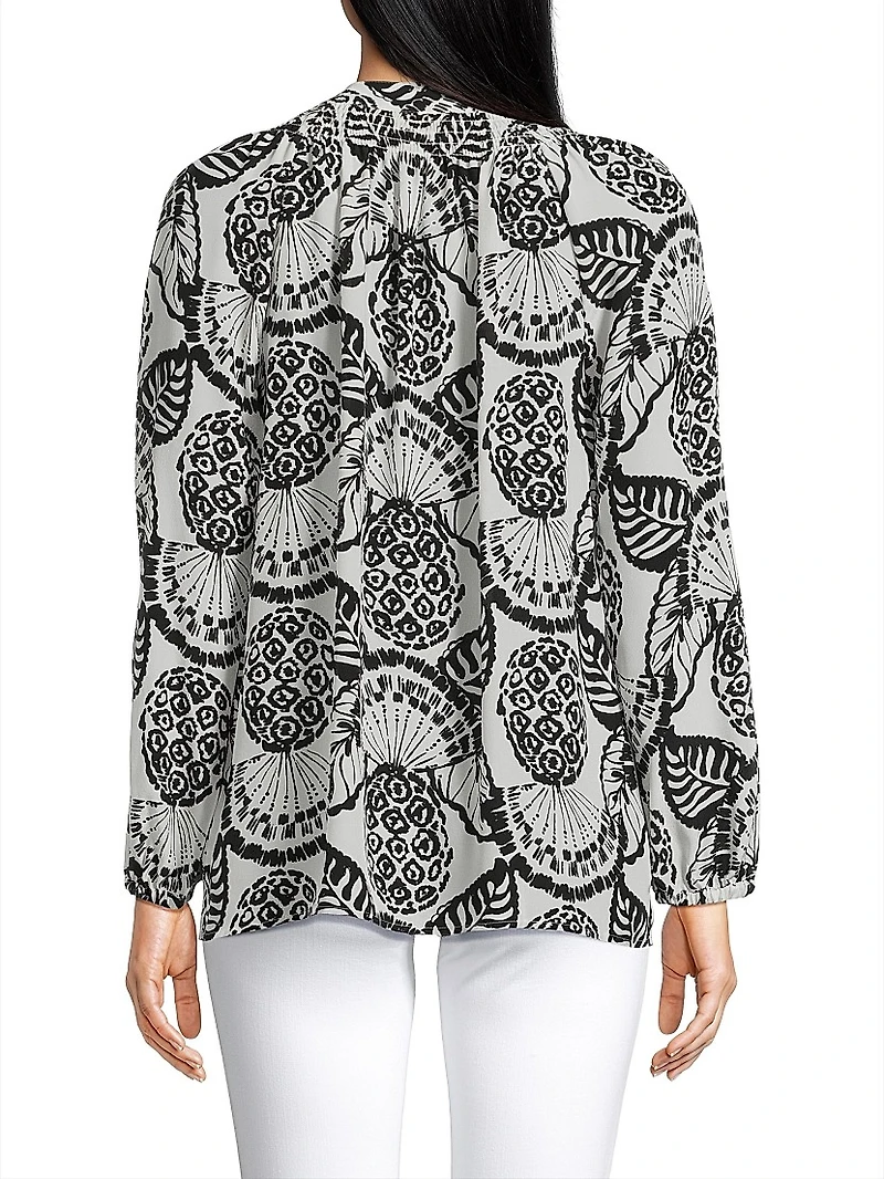 Elsa Silk Print Top
