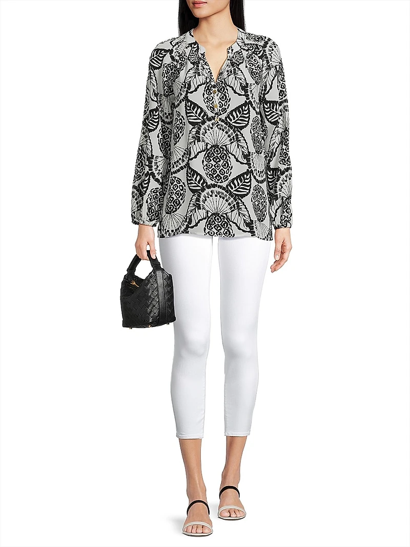 Elsa Silk Print Top