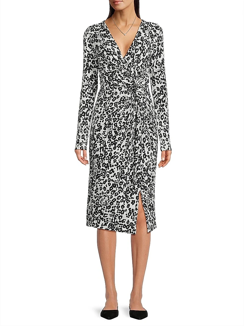 Odella V-Neck Midi-Dress