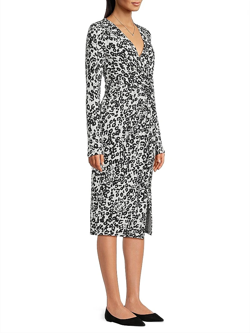 Odella V-Neck Midi-Dress