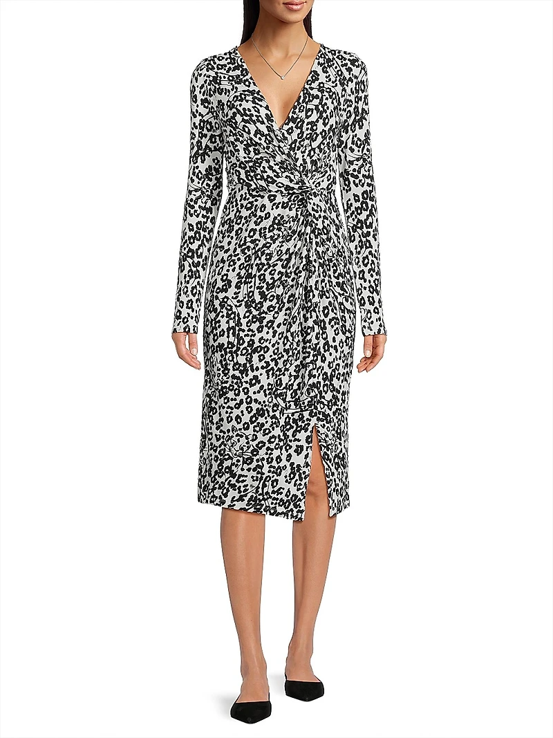 Odella V-Neck Midi-Dress