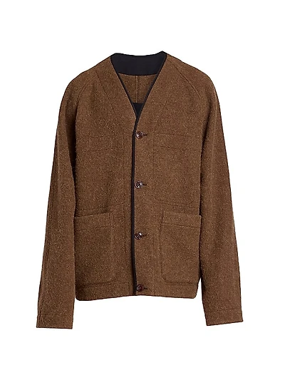 Alpaca & Wool-Blend Raglan Cardigan