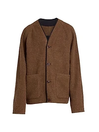 Alpaca & Wool-Blend Raglan Cardigan