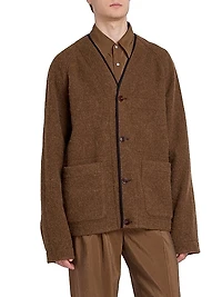 Alpaca & Wool-Blend Raglan Cardigan