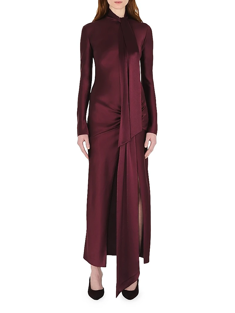 Emilie Tie-Front Maxi-Dress