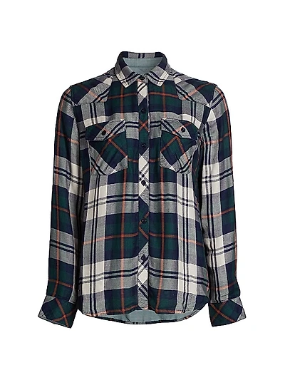 Kendra Plaid Button-Up Shirt