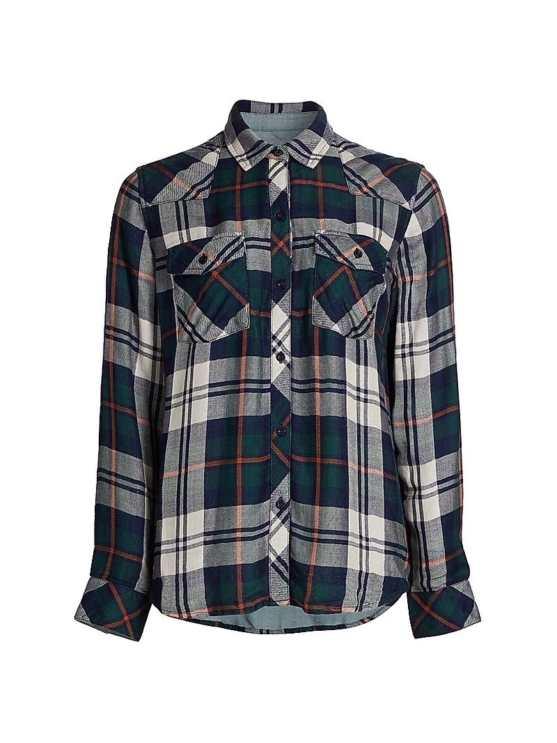 Kendra Plaid Button-Up Shirt