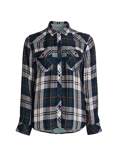 Kendra Plaid Button-Up Shirt
