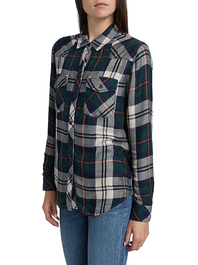 Kendra Plaid Button-Up Shirt