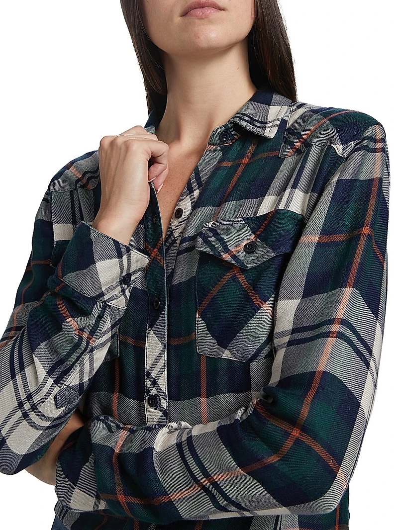 Kendra Plaid Button-Up Shirt