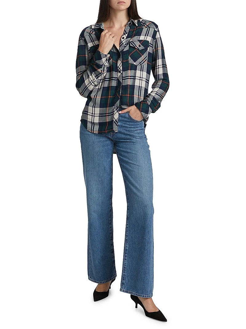 Kendra Plaid Button-Up Shirt