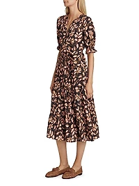 Eliana Floral Tiered Midi-Dress