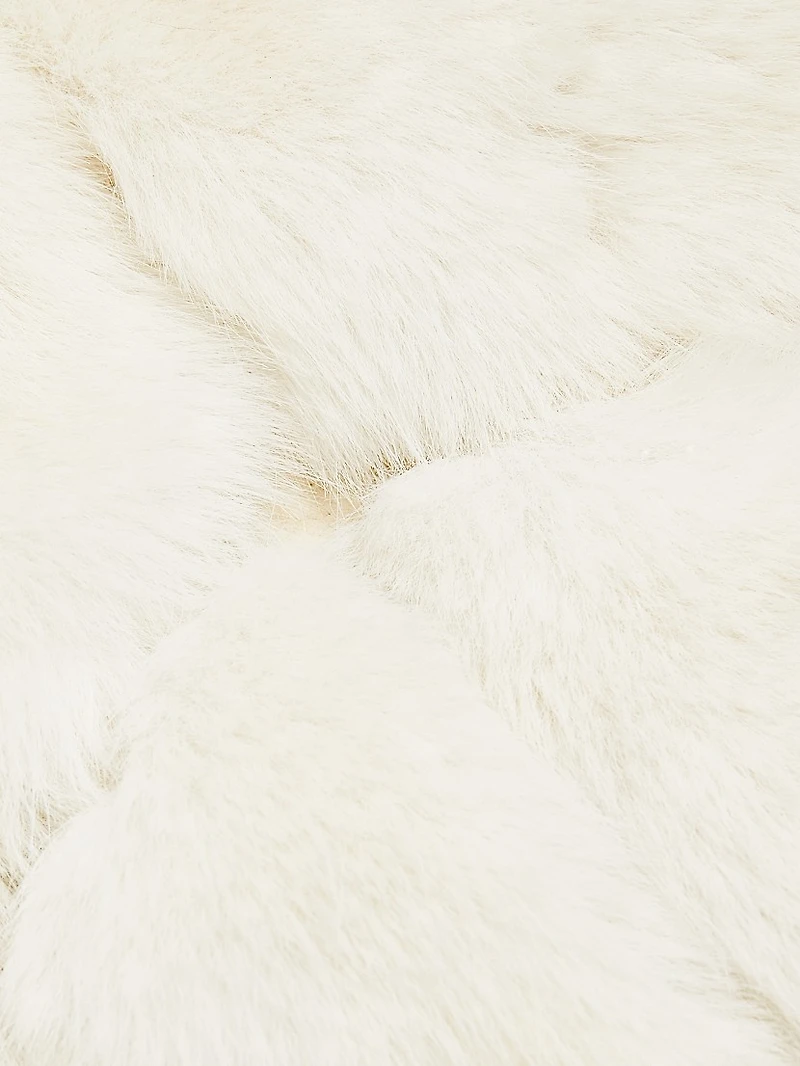 Rosario Chevron Faux-Fur Vest